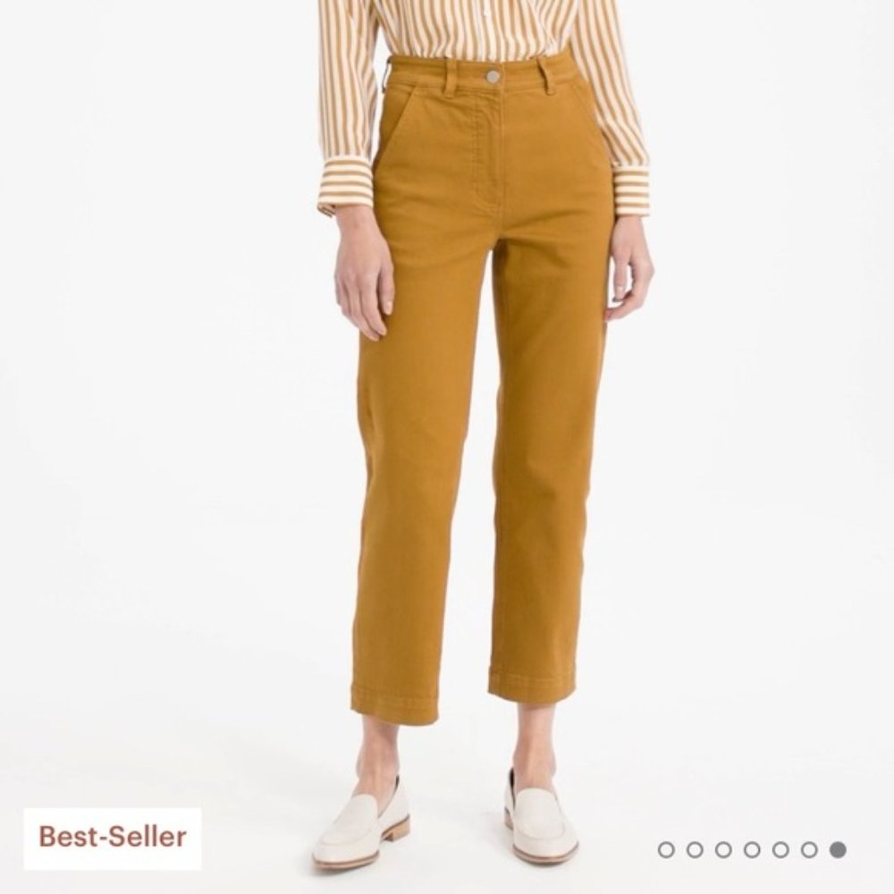 Everlane | Cropped Straight Leg Golden Brown Jeans